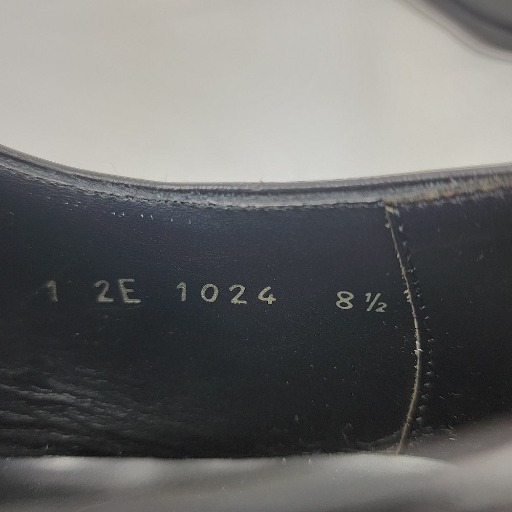 Prada Black Brushed Leather Oxford Men's Prada Size 8.5 US 9.5 Made in Italy - Picture 9 of 11